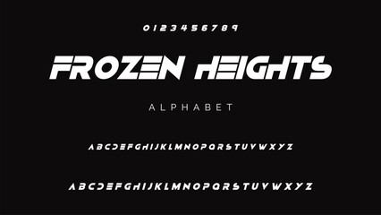 Minimal modern alphabet fonts. Typography minimalist urban digital fashion future creative logo font.