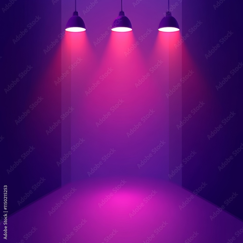 Aufkleber bright colorful lights create a vibrant atmosphere in a modern space for creative events and present