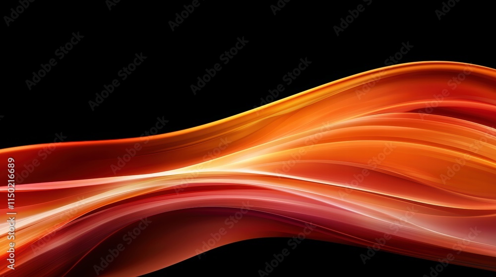 Aufkleber smooth glowing gradient waves in abstract digital art background
