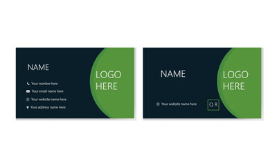 Modern business Card design template, Clean professional business card template, visiting card, Vector illustration print template.