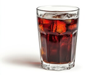Rich Dark Stout Beverage in Clear Glass with Ice