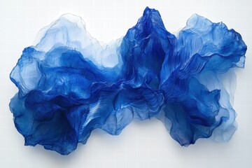 Fototapeta premium Abstract Blue Silk Waves