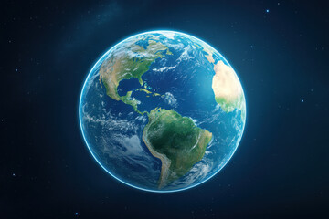 Fototapeta premium stunning view of Earth showcasing detailed land and ocean textures, highlighting beauty of our planet