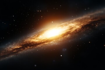 Fototapeta premium Stunning galactic spiral showcases vibrant colors and cosmic energy in the depths of space