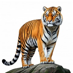 Obraz premium tiger on white background