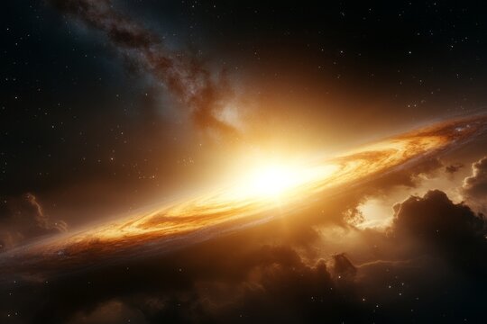 Vibrant cosmic explosion highlights the beauty of a distant galaxy during a star formation event