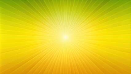 Obraz premium Abstract Yellow and Green Sunburst Radiating Light Background