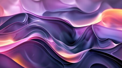 Obraz premium Abstract Purple and Orange Fluid Waves