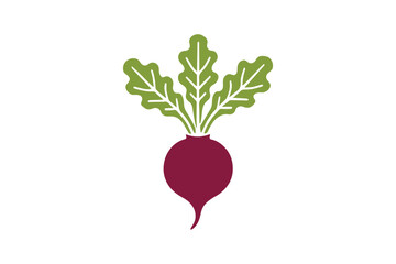 minimalist beet root food vector silhouette black color in white background