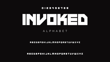 Creative geometric modern urban alphabet font. Digital abstract futuristic, fashion, sport, minimal technology typography.