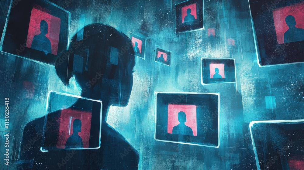 Poster digital privacy protection understanding secure settings online environment graphic representation v