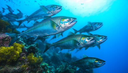 Fototapeta premium shoal of fish at a reef
