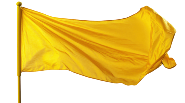 Yellow flag, transparent background
