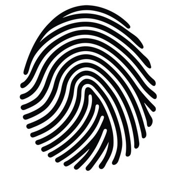 recommend clip art: Digital fingerprint silhouette flat design