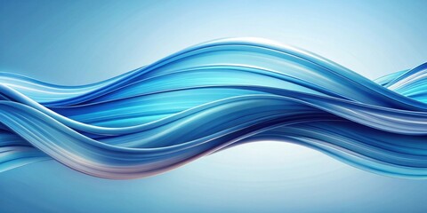 Fototapeta premium Abstract Blue Swirling Waves A Serene and Dynamic Design Element