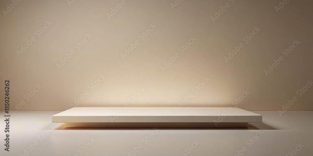 Aufkleber Empty minimalist platform against a neutral backdrop, ideal for product display or presentation.