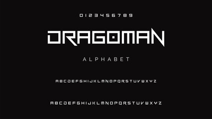 Creative font. Modern abstract digital tech font. Logo creative font, type, technology, movie, digital, music, movie. Fonts and illustration in vector format.