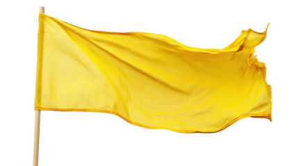 Yellow flag, transparent background