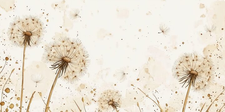 Elegant dandelionthemed sympathy card for funeral support and comfort. Concept Sympathy Card Design, Elegant Dandelion Illustration, Funeral Support, Comforting Message