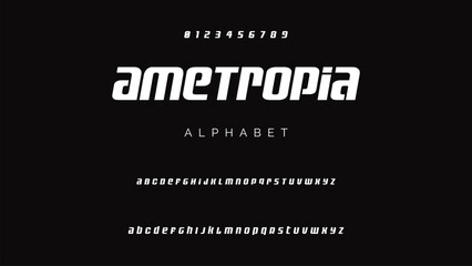 Creative font. Modern abstract digital tech font. Logo creative font, type, technology, movie, digital, music, movie. Fonts and illustration in vector format.