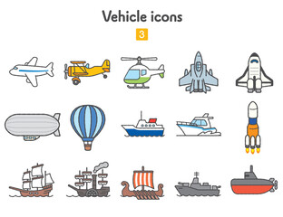 飛行機・船舶のアイコン集 © Armadilloz