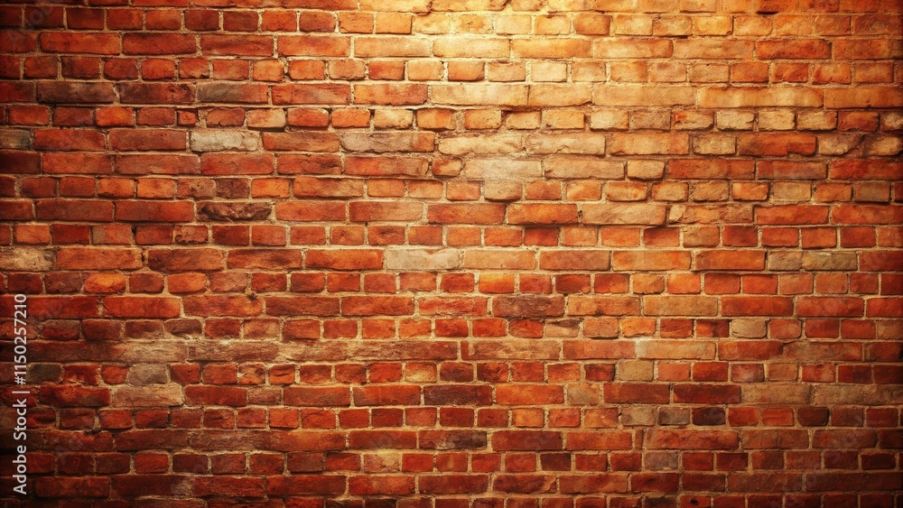 Aufkleber warm-toned rustic brick wall texture ideal background for design projects