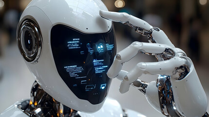 Fototapeta premium Patient Engagement with AI Chatbot on Smartphone - Digital Innovation in Healthcare Support