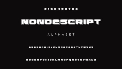 Creative font. Modern abstract digital tech font. Logo creative font, type, technology, movie, digital, music, movie. Fonts and illustration in vector format.
