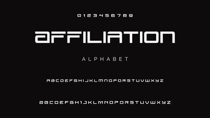 Creative font. Modern abstract digital tech font. Logo creative font, type, technology, movie, digital, music, movie. Fonts and illustration in vector format.