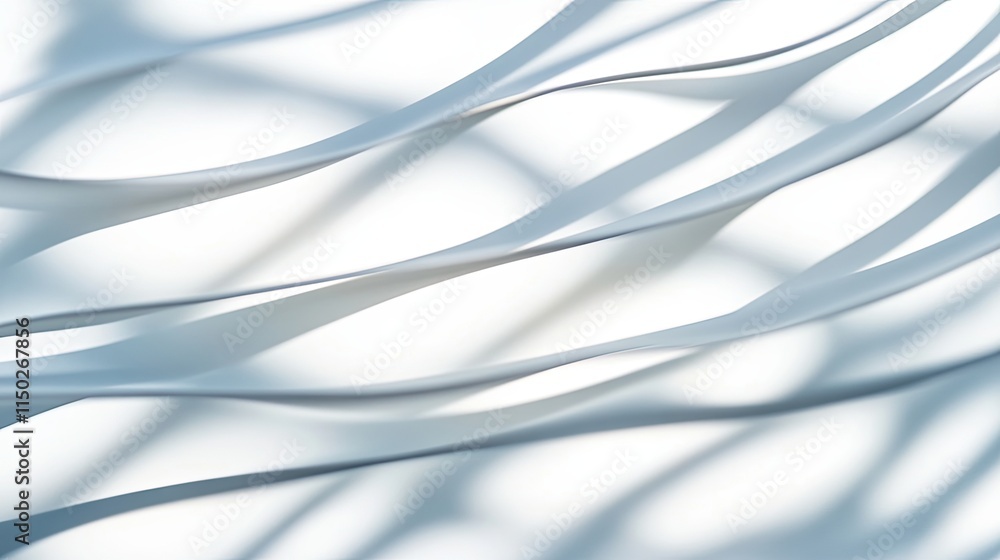 Poster Exploration of Light and Shadow Through Twisted Wire Patterns on a Smooth White Surface