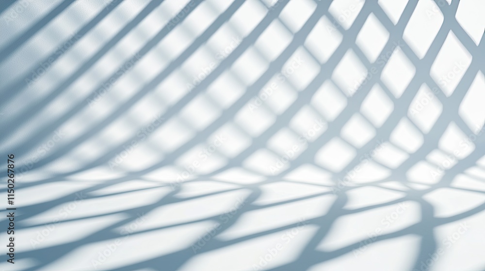 Poster Intricate Play of Light and Shadow From a Twisted Wire Structure on a Smooth White Surface