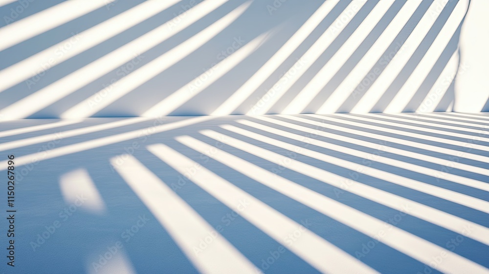 Poster exploration of twisted wire shadows dancing on a serene white surface