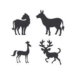 Premium Animal Silhouette Vector Pack | Wildlife and Pet Collection 