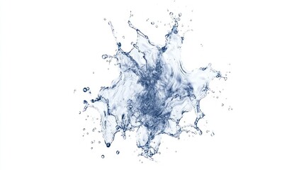 Water splash crown, isolated on white.