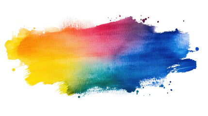 Obraz premium Rainbow-colored brushstroke, transparent background