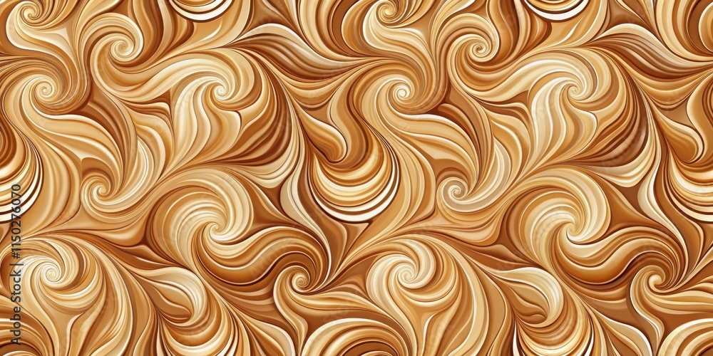Poster abstract swirling caramel and cream design texture background