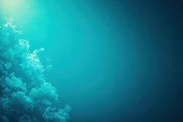 Abstract Teal Underwater Scene