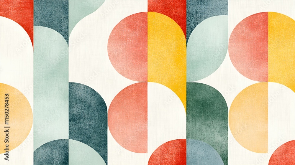 Aufkleber abstract watercolor shapes for branding concept. abstract geometric pattern with colorful circles an