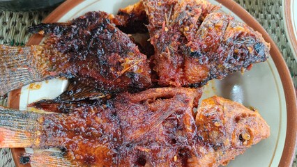 grilled fish on the grill