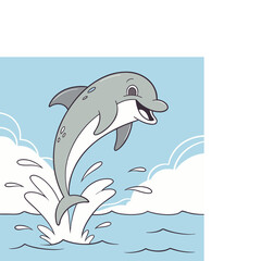 Obraz premium dolphin jumping out of water