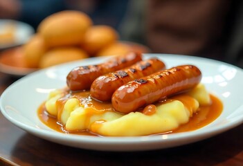 sausages and mashed potato