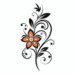 Floral elements design vector illustration (2)