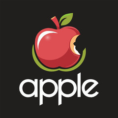  A symbol of a ripe stylized apple logo type