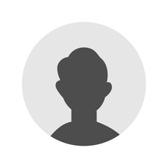 Vector flat illustration. Icons of man and woman. Avatar, user profile, person icon, profile picture. Suitable for social media profiles, icons, screensavers and as a template. Business concept.