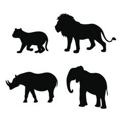 Premium Animal Silhouette Vector Pack | Wildlife and Pet Collection 