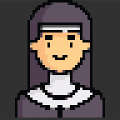 Fototapeta premium Pixel art avatar depicting daily work activities, perfect for digital projects or games.