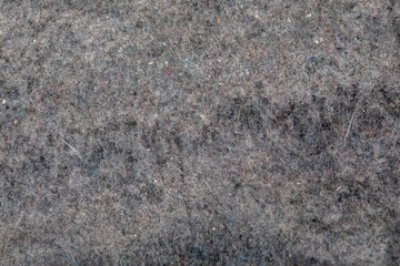 Macro Close-Up of Lint Texture with Microplastics in a Laundry Filter