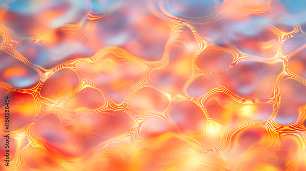 Poster fluid motion and color harmony abstract art digital creation vibrant atmosphere close-up visual expe