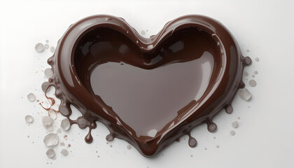 heart-shaped pool of melted chocolate, Melted Chocolate Heart