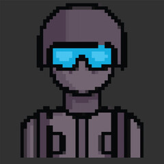 Pixel art avatar depicting daily work activities, perfect for digital projects or games.